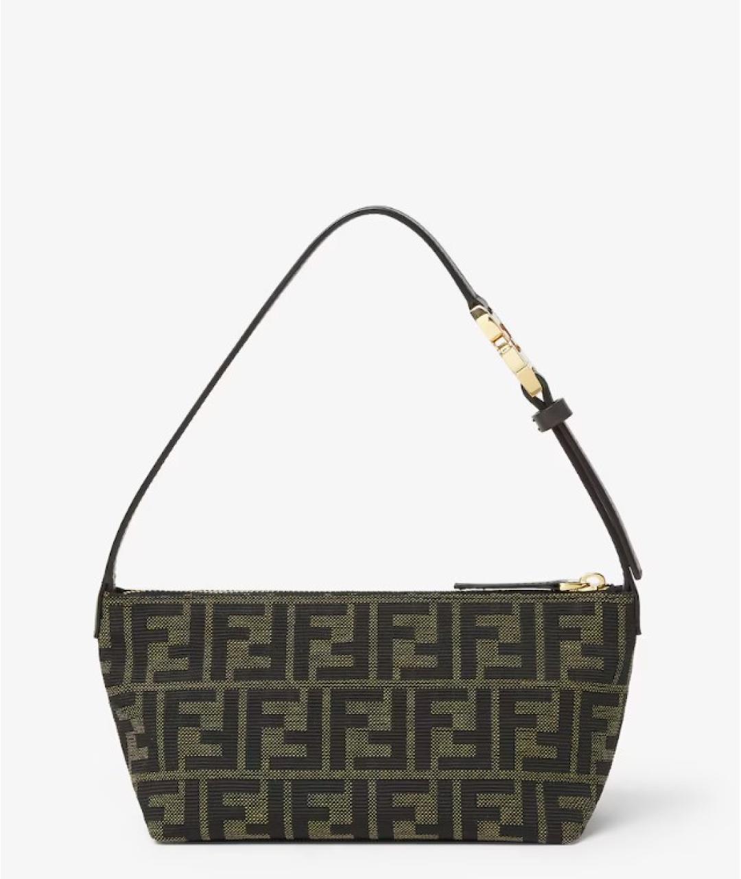 FENDI Коричневая тканевая сумка через плечо, фото 3
