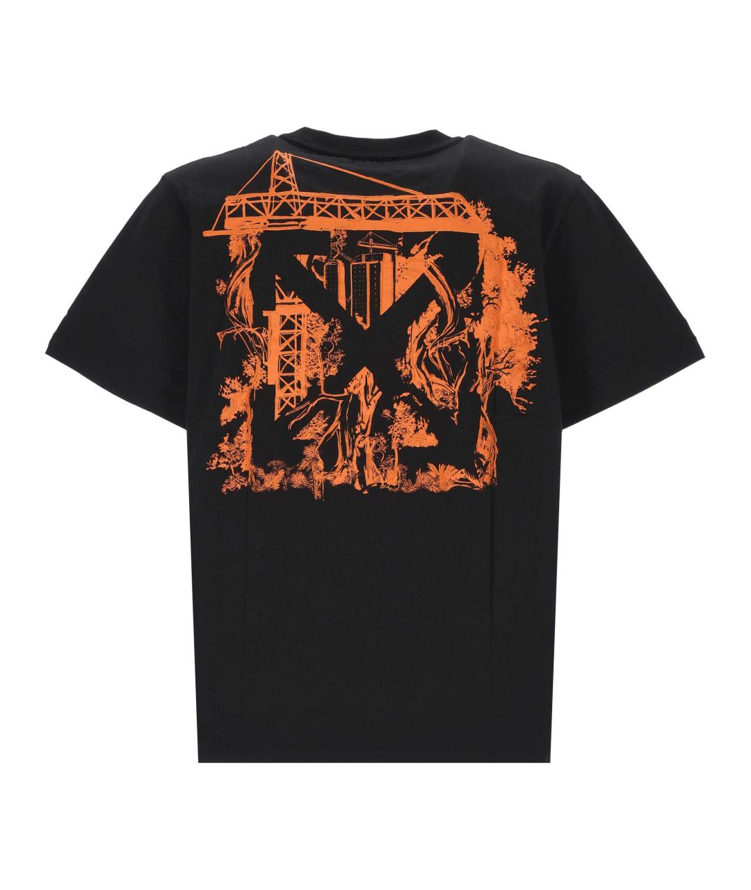 OFF-WHITE Черная хлопковая футболка, фото 3