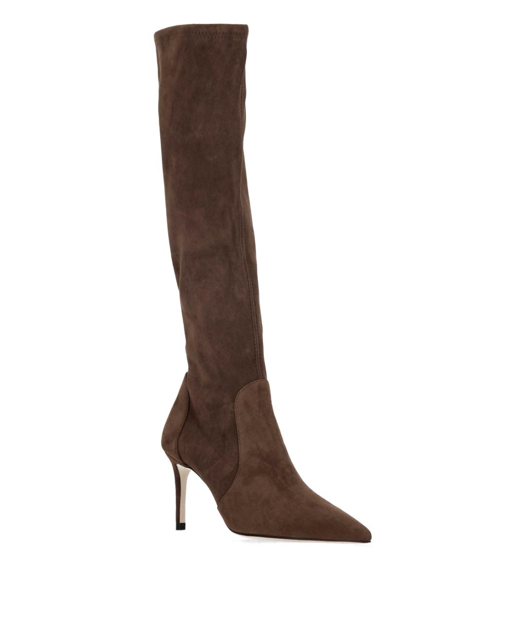 STUART WEITZMAN Коричневые кожаные сапоги, фото 2
