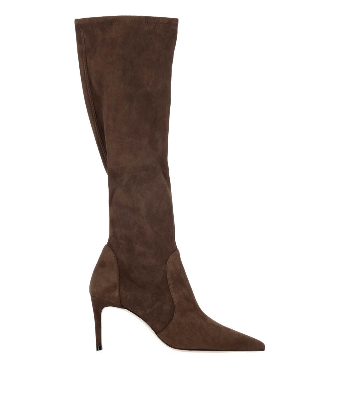 STUART WEITZMAN Коричневые кожаные сапоги, фото 1