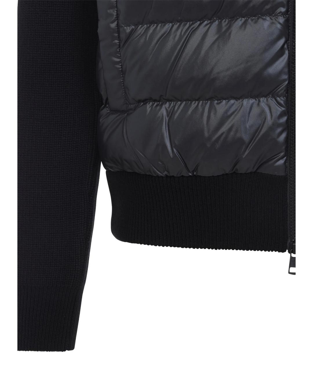 MONCLER Черная полиэстеровая куртка, фото 3