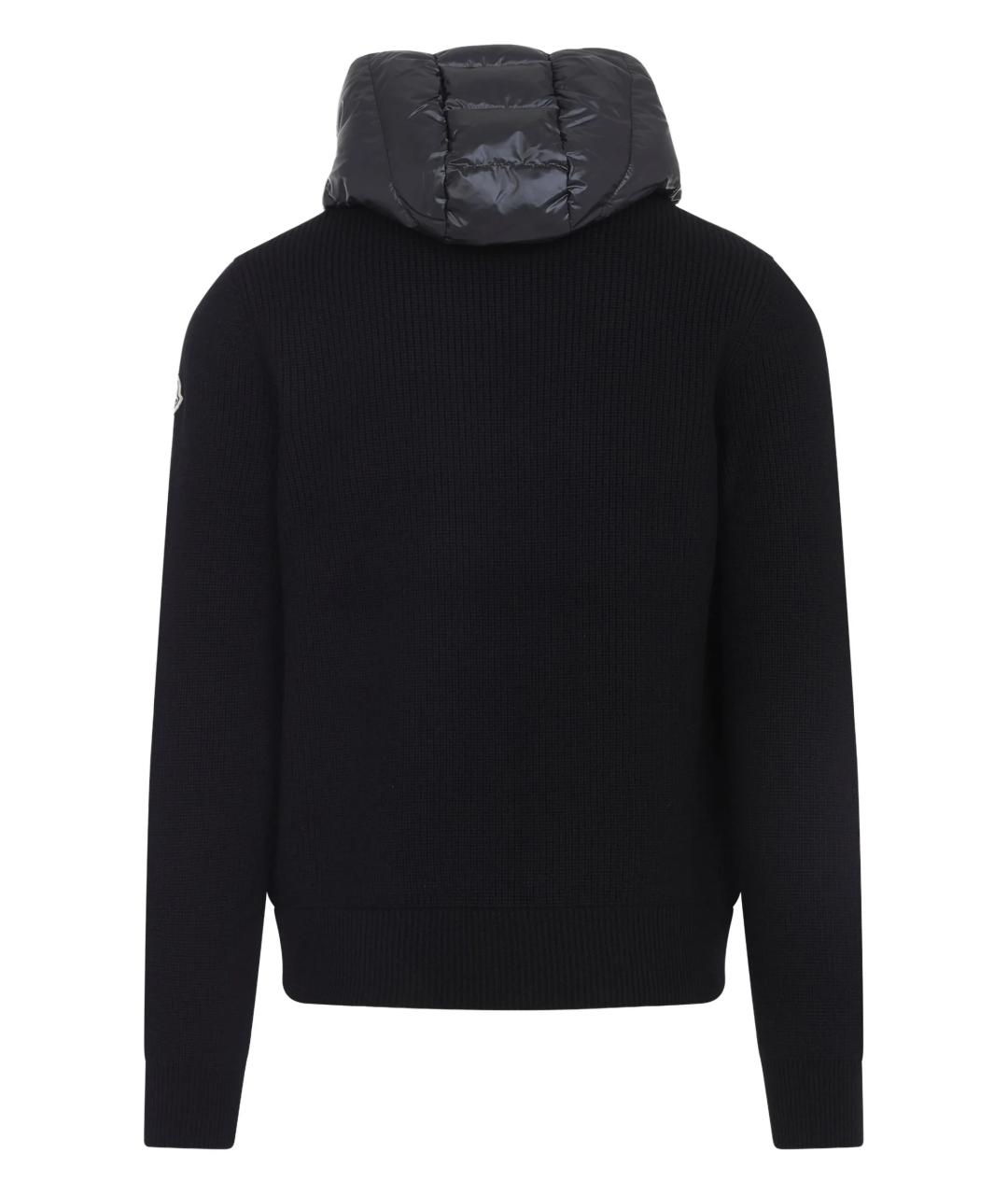 MONCLER Черная полиэстеровая куртка, фото 4