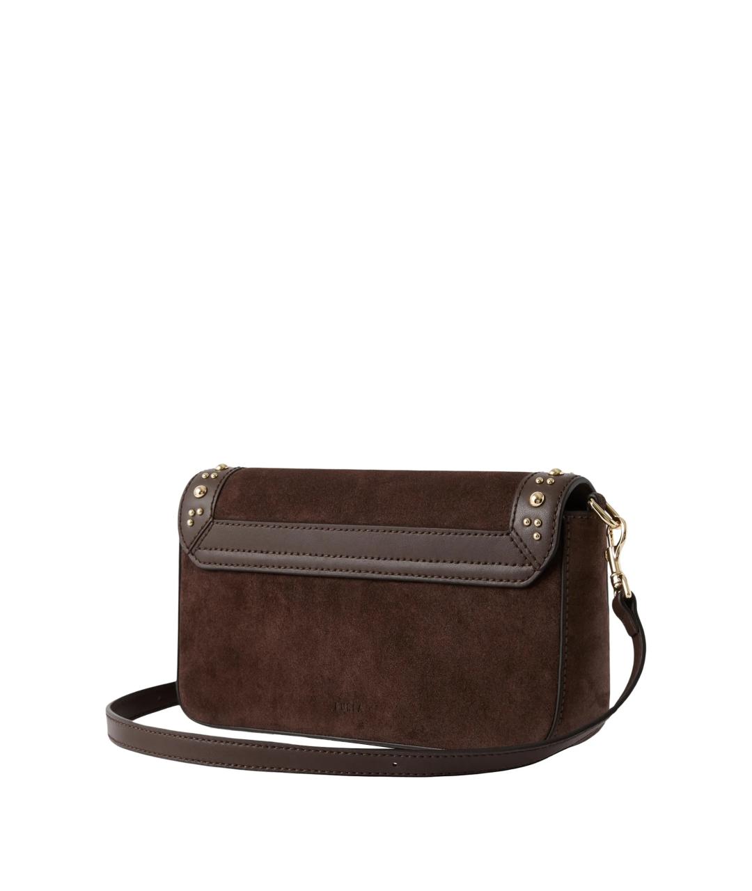 FURLA Коричневая кожаная сумка через плечо, фото 2