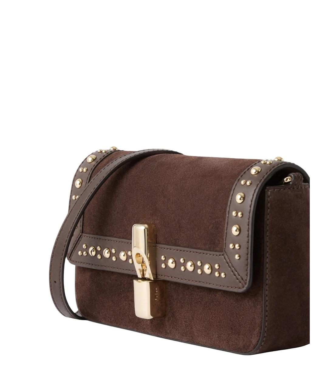 FURLA Коричневая кожаная сумка через плечо, фото 3