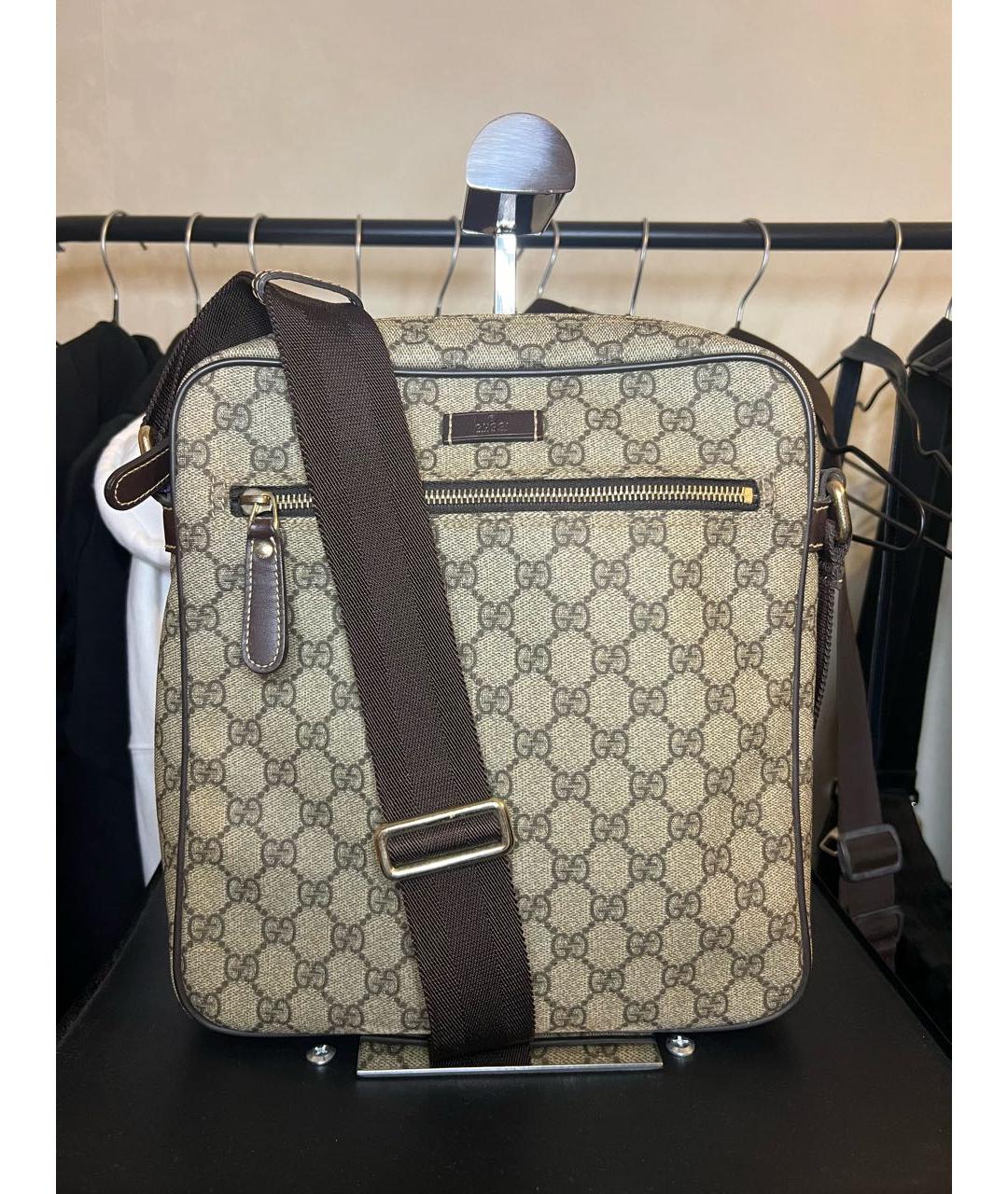 GUCCI Коричневая барсетка, фото 8