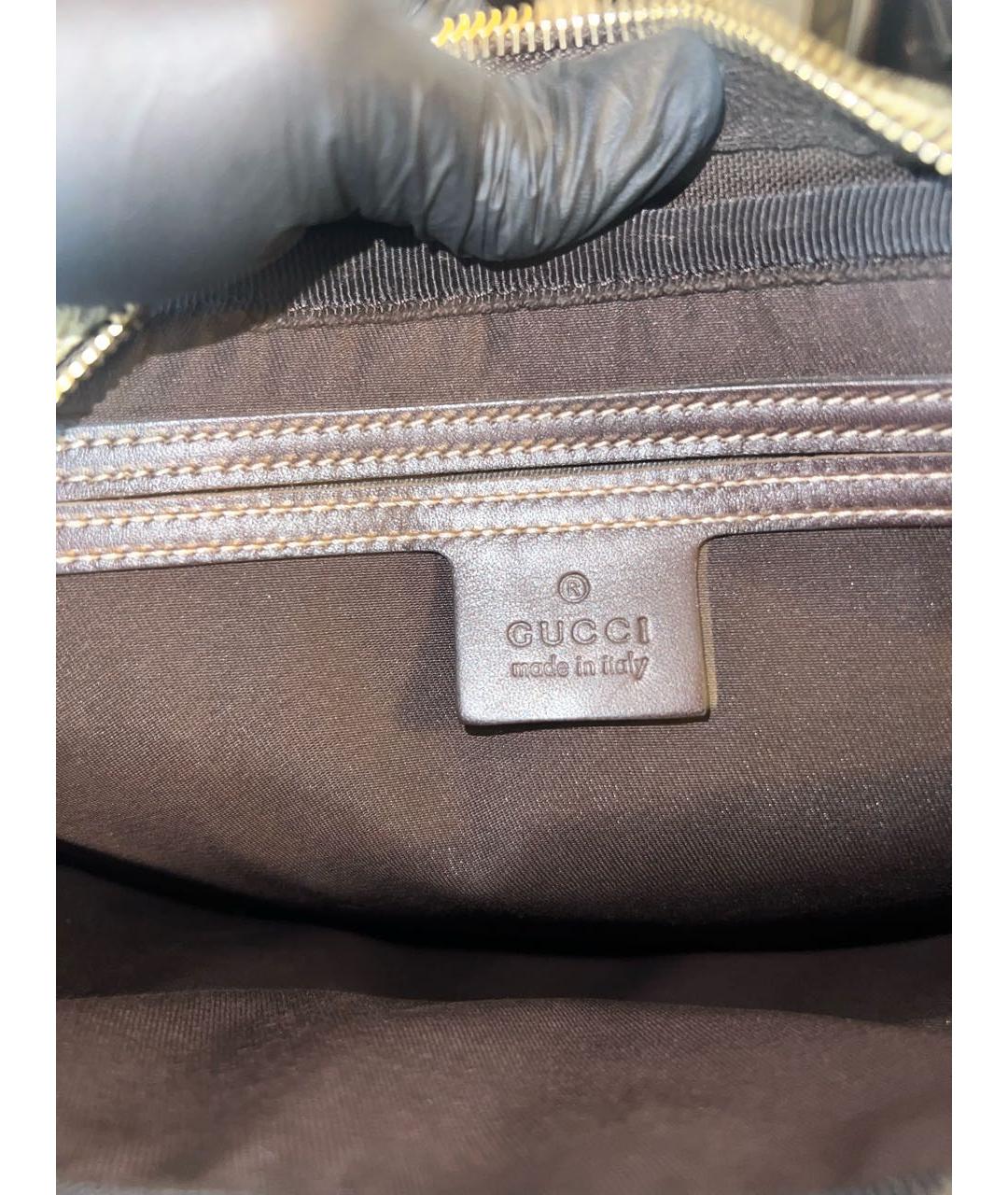 GUCCI Коричневая барсетка, фото 6