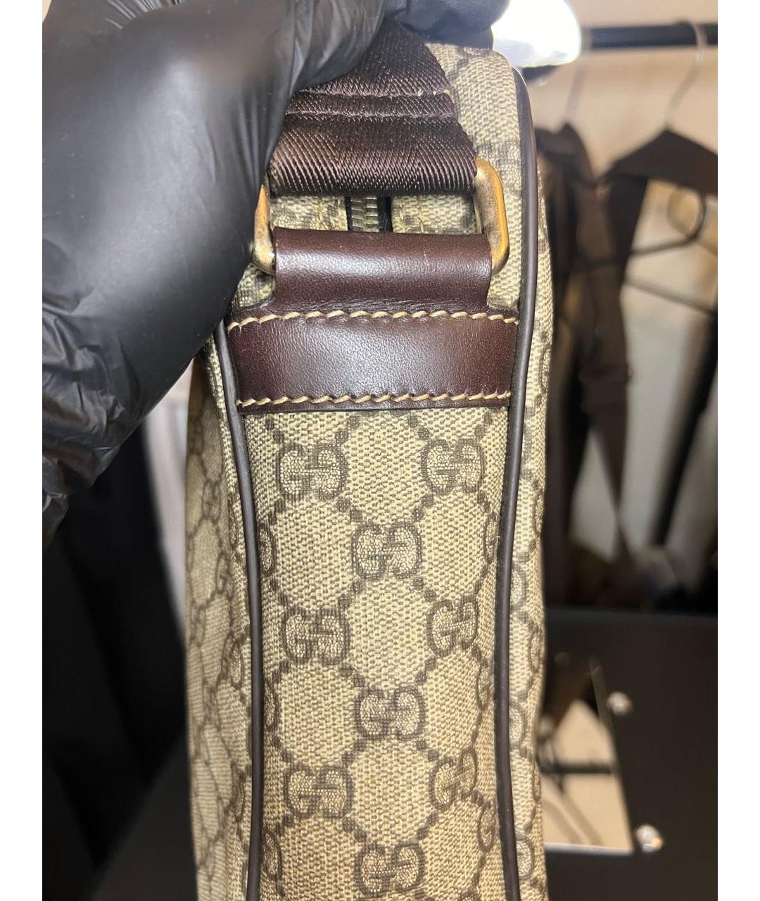 GUCCI Коричневая барсетка, фото 5