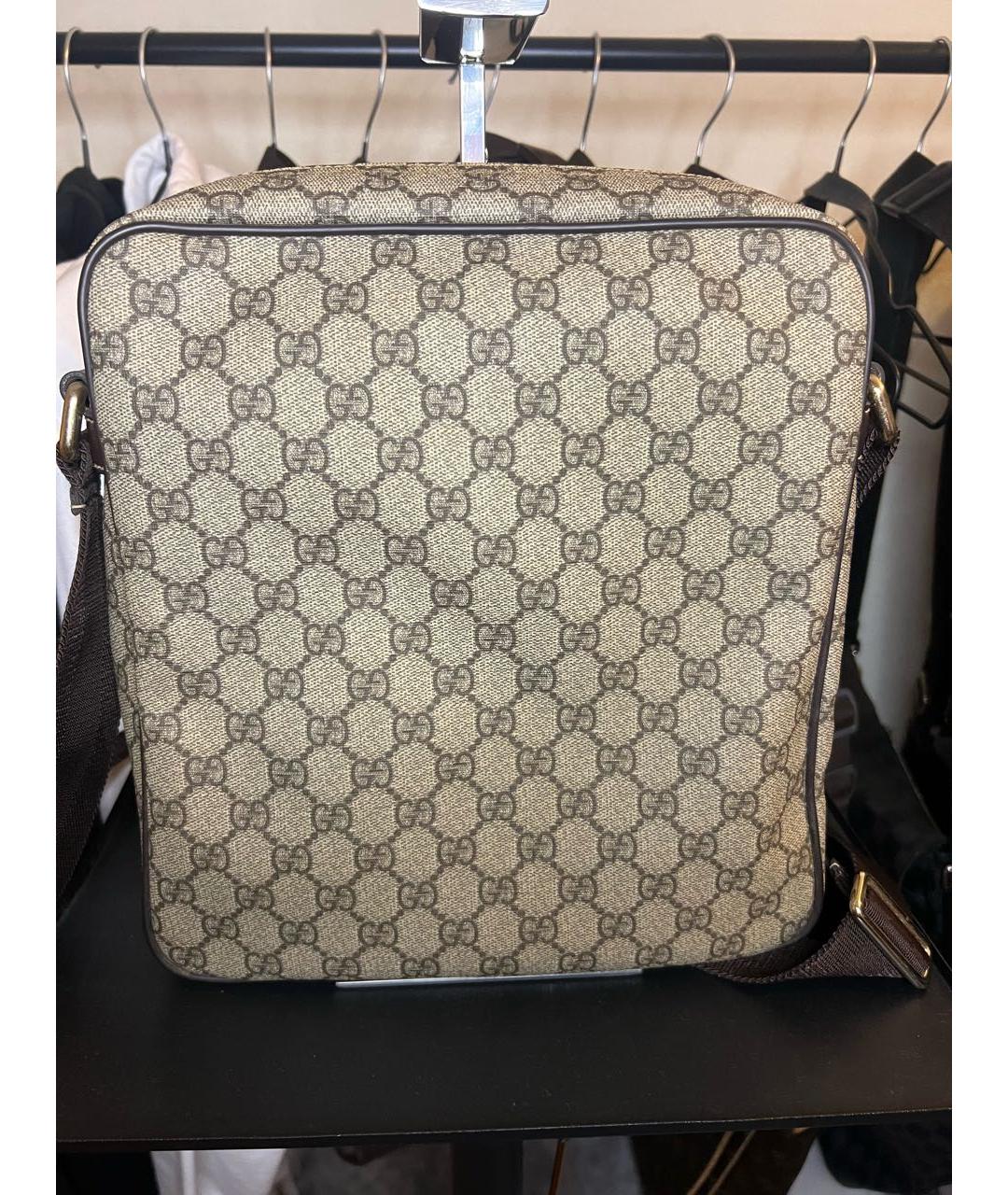 GUCCI Коричневая барсетка, фото 3