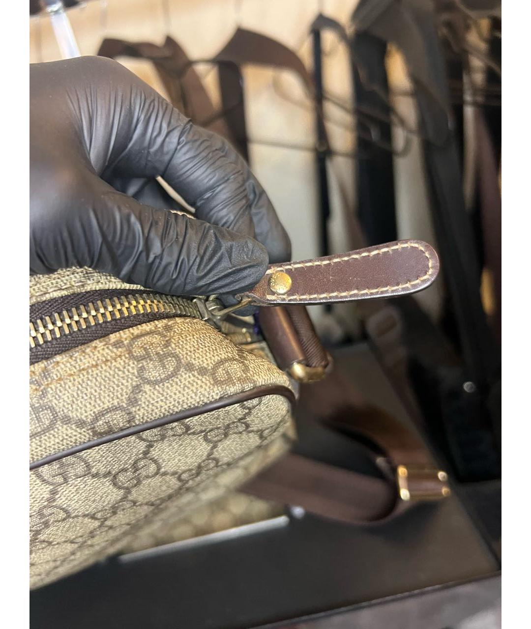 GUCCI Коричневая барсетка, фото 4