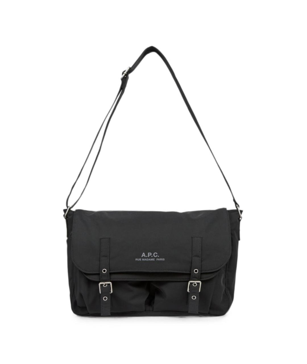 A.P.C. Черная синтетическая сумка на плечо, фото 1