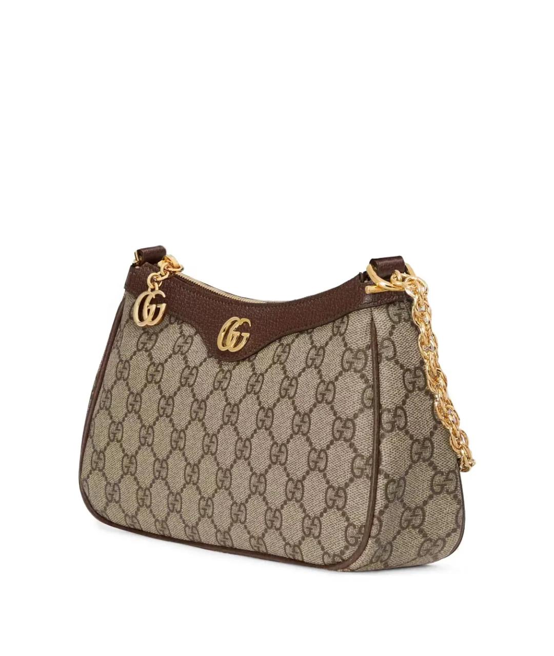 GUCCI Бежевая сумка через плечо из канвы, фото 2