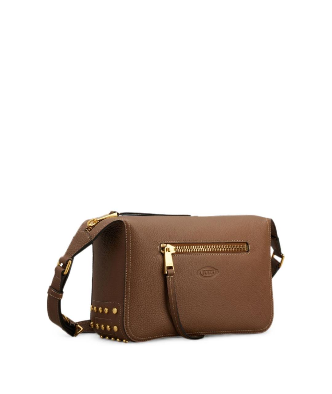 TOD'S Коричневая кожаная сумка через плечо, фото 2