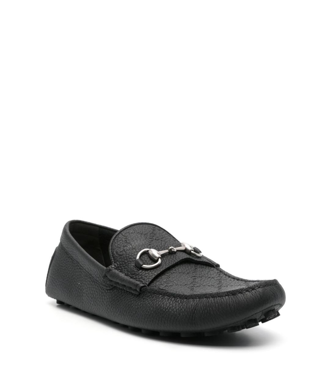 GUCCI Черные кожаные мокасины, фото 2