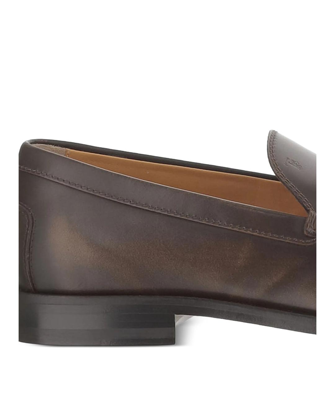 TOD'S Коричневые кожаные лоферы, фото 5