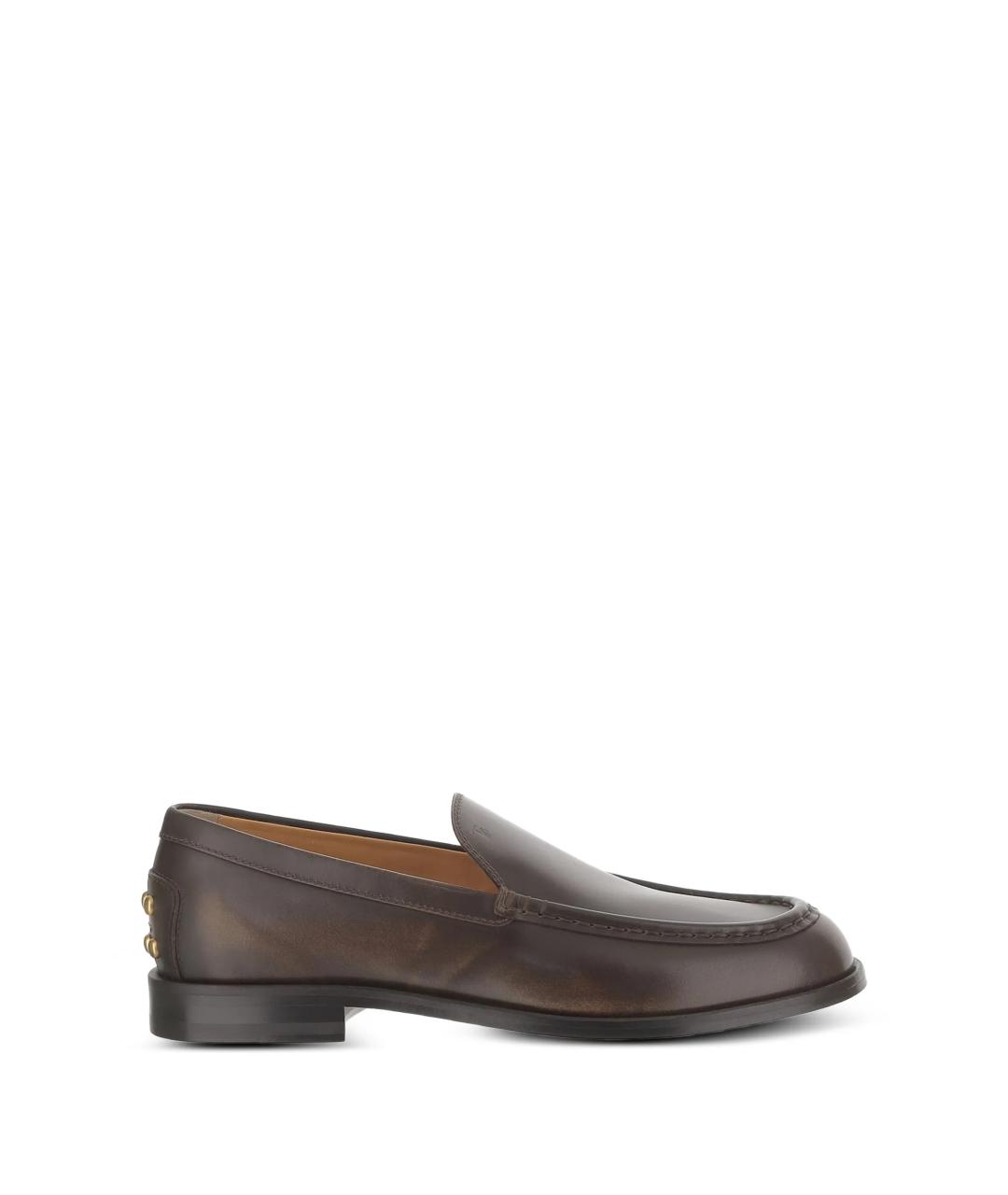 TOD'S Коричневые кожаные лоферы, фото 1