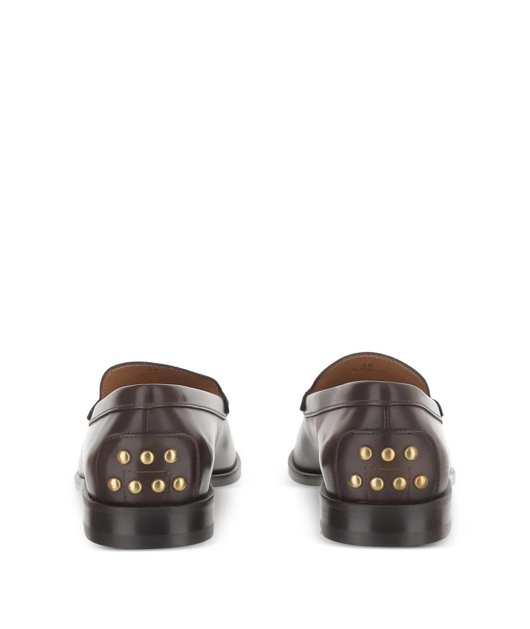 TOD'S Коричневые кожаные лоферы, фото 3