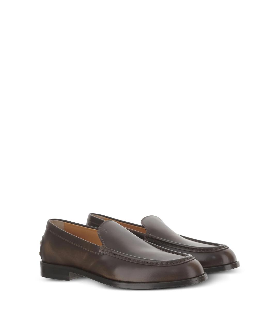 TOD'S Коричневые кожаные лоферы, фото 2