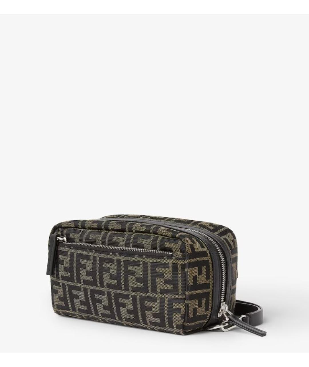 FENDI Коричневая тканевая барсетка, фото 2