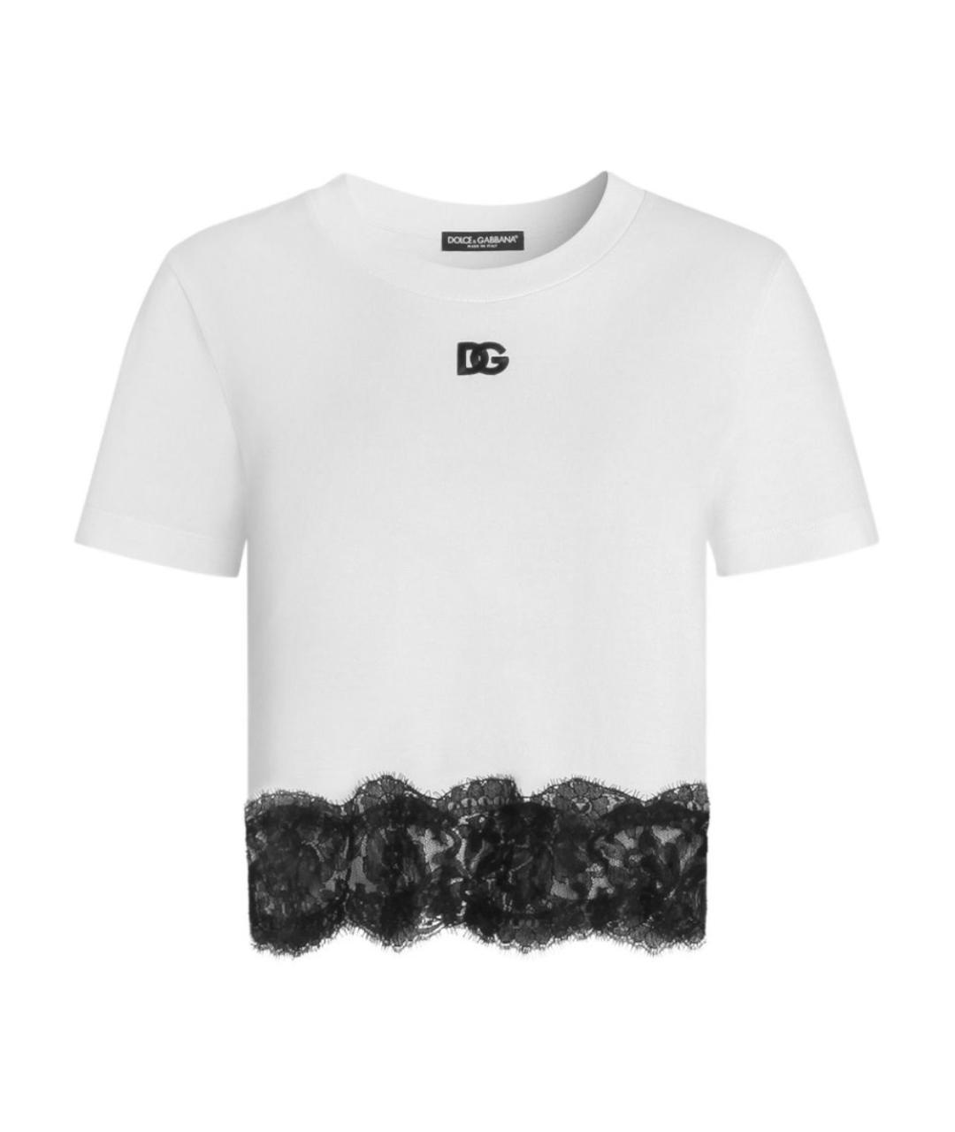 DOLCE&GABBANA Белая хлопковая футболка, фото 1