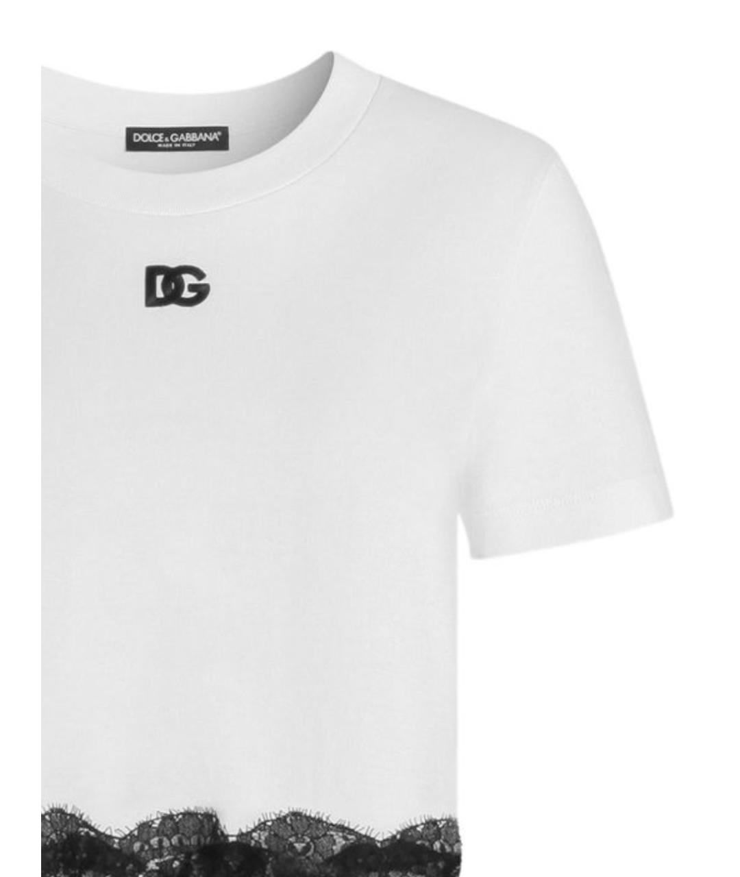 DOLCE&GABBANA Белая хлопковая футболка, фото 2