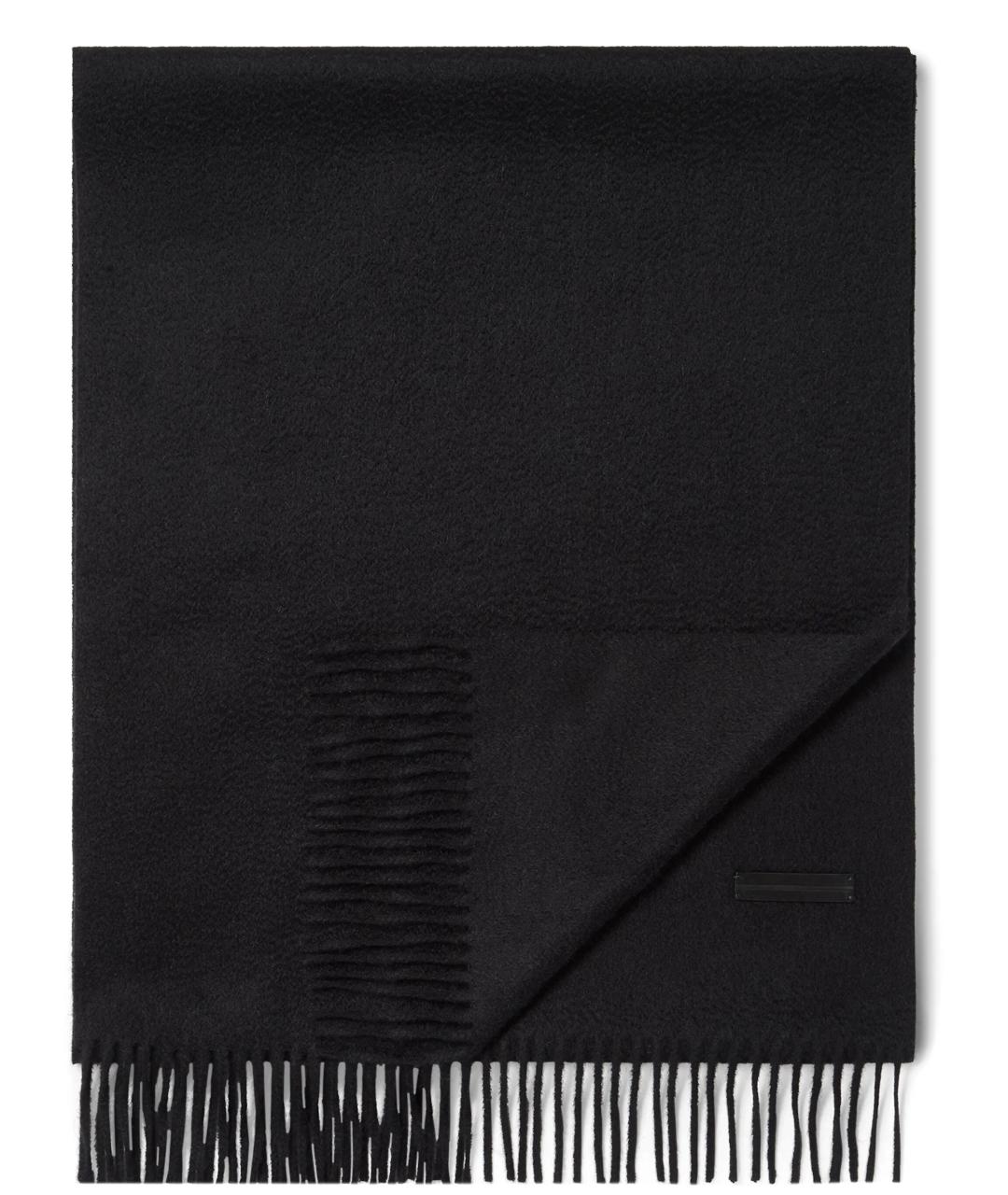 ZEGNA Черный кашемировый шарф, фото 1