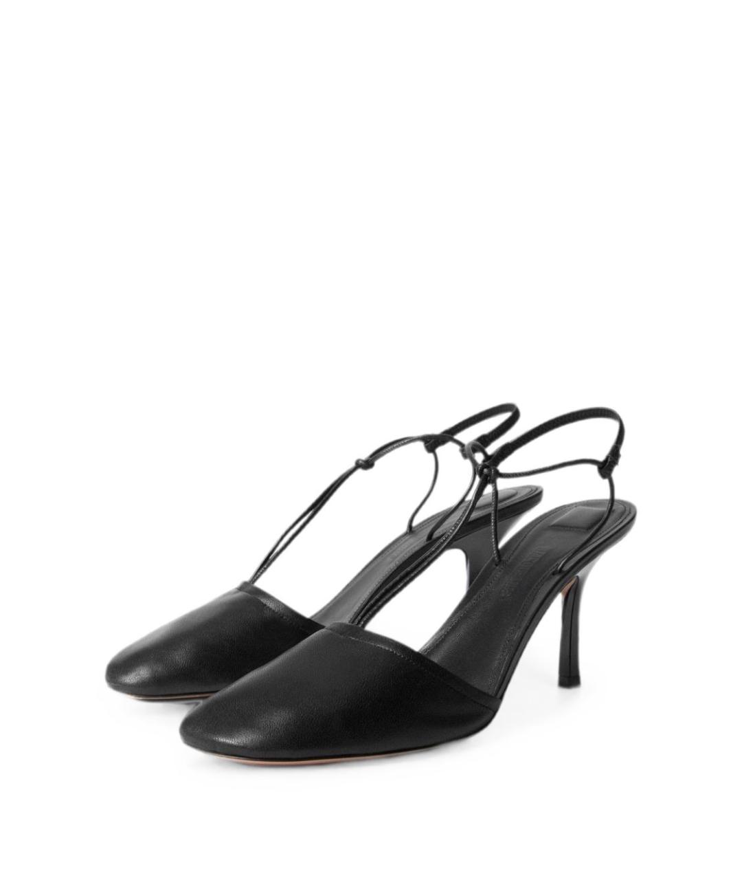 JACQUEMUS Черные кожаные туфли, фото 2