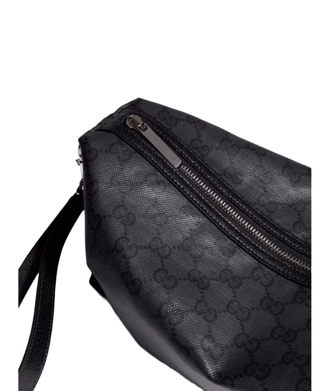 GUCCI Черная сумка на плечо из канвы, фото 2