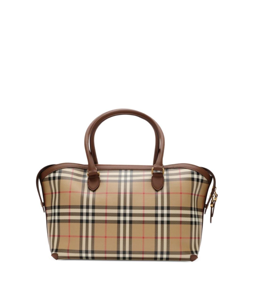 BURBERRY Бежевая сумка тоут из канвы, фото 4