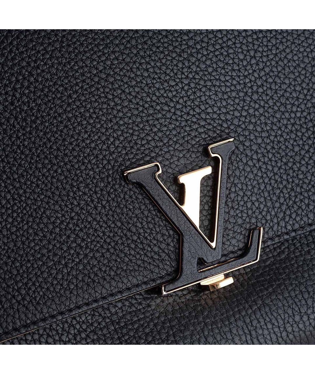 LOUIS VUITTON PRE-OWNED Черная кожаная сумка тоут, фото 4