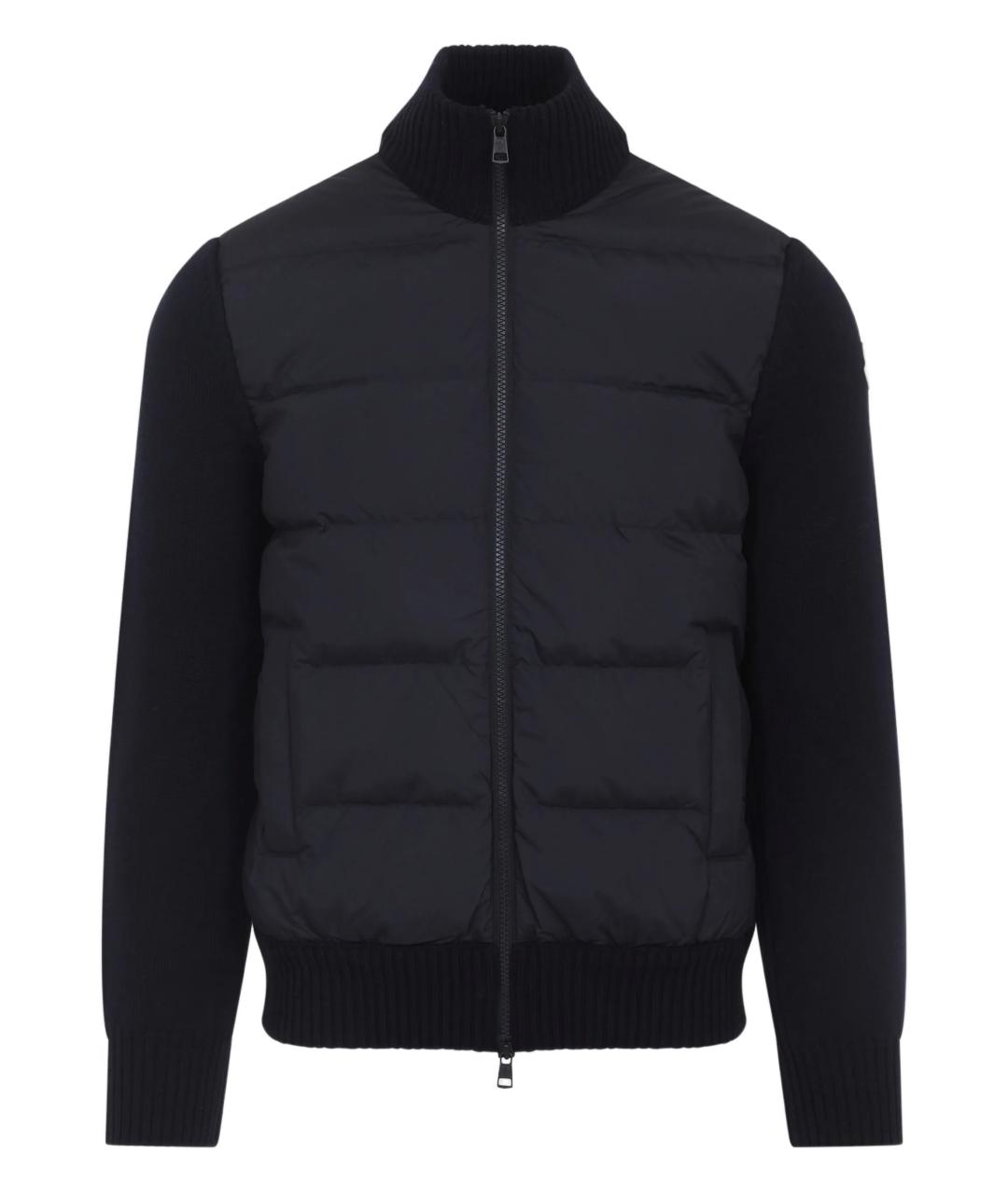 MONCLER Черный шерстяной кардиган, фото 1