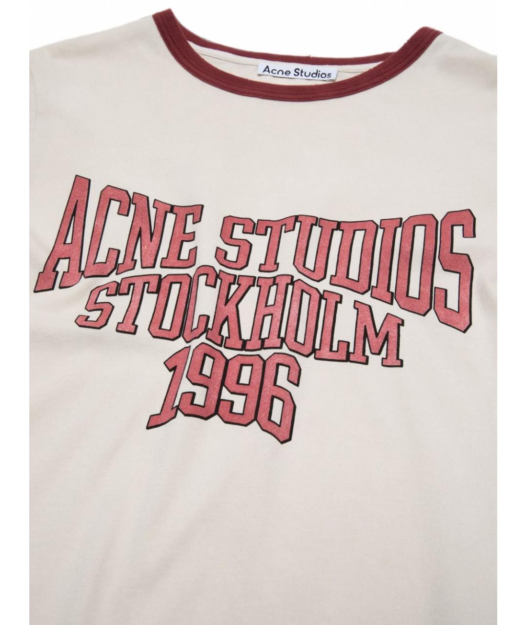 ACNE STUDIOS Белая хлопковая футболка, фото 2