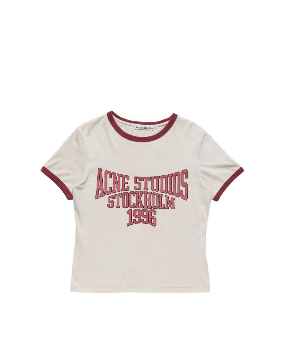 ACNE STUDIOS Белая хлопковая футболка, фото 1