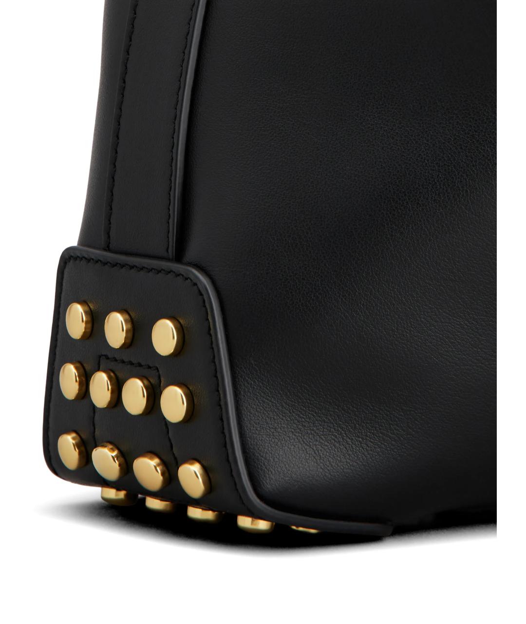 TOD'S Черная кожаная сумка тоут, фото 6