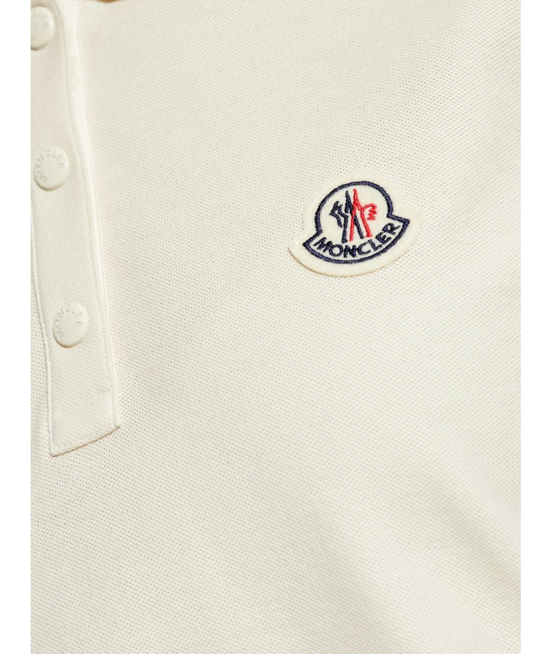 MONCLER Белая хлопковая футболка, фото 2