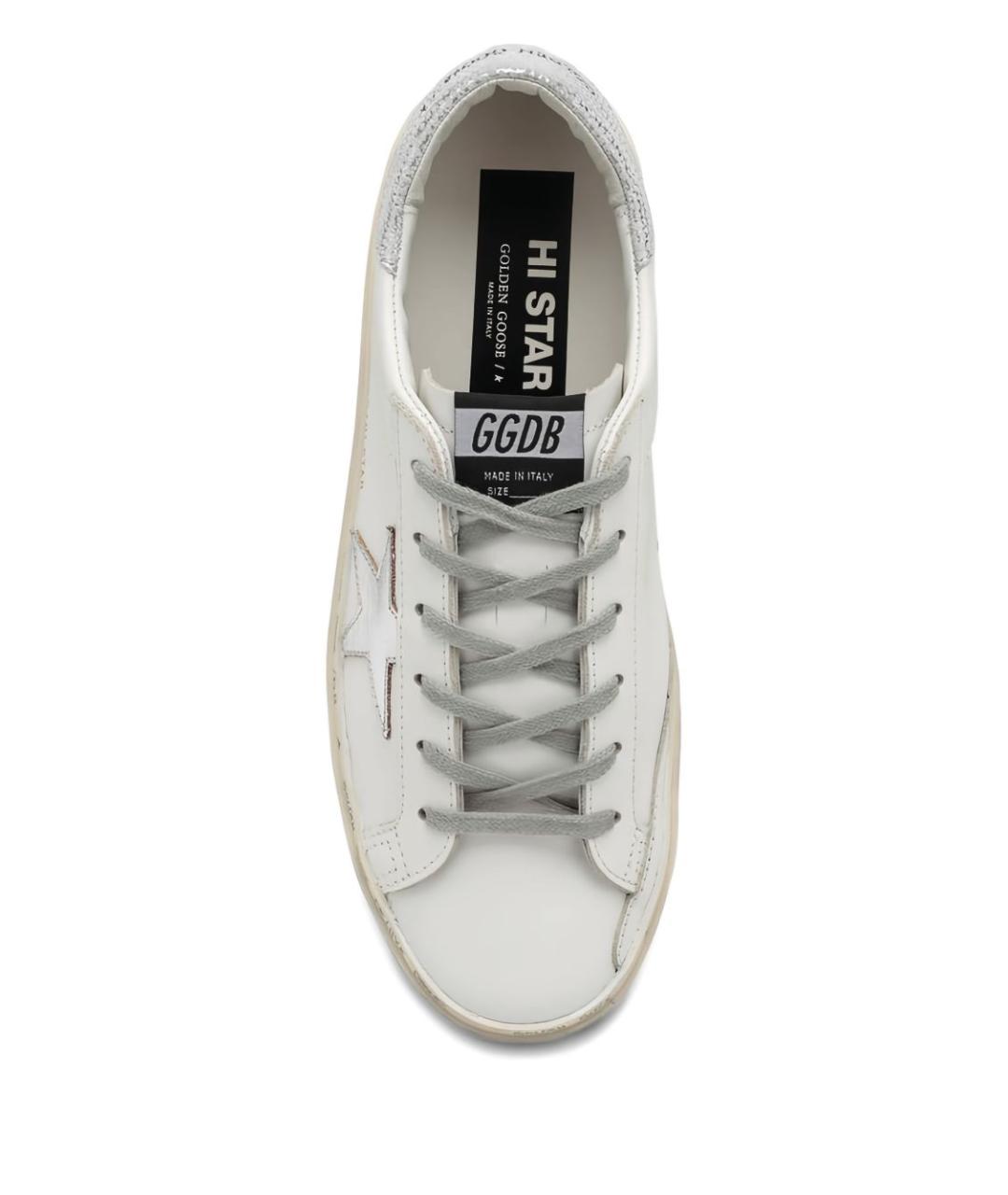 GOLDEN GOOSE Белые кожаные кеды, фото 5