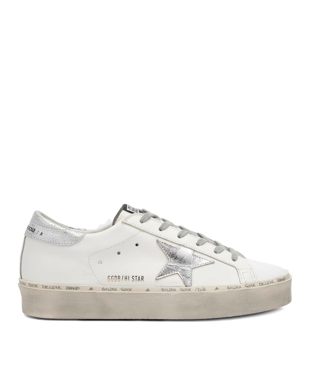GOLDEN GOOSE Белые кожаные кеды, фото 1