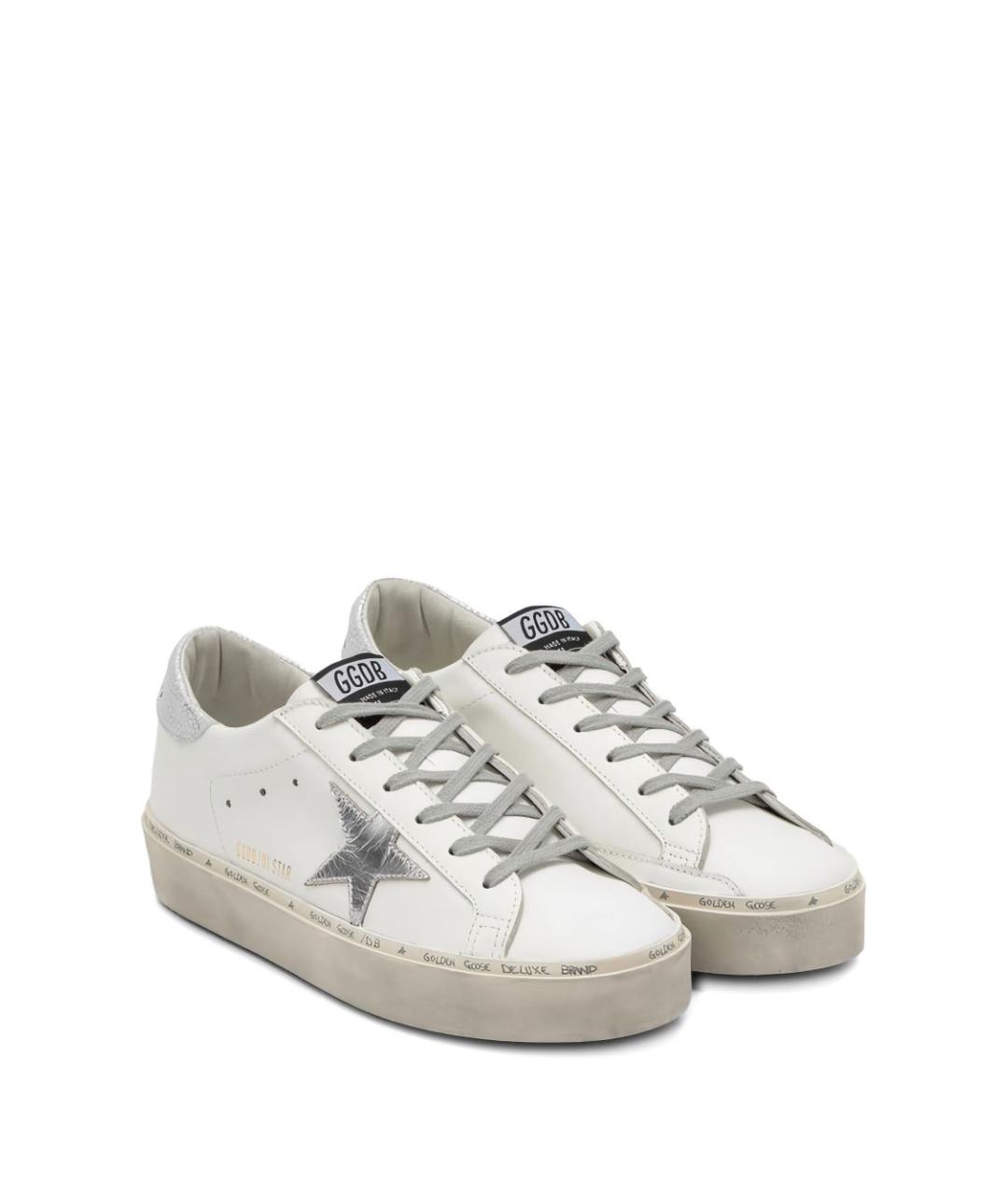 GOLDEN GOOSE Белые кожаные кеды, фото 3
