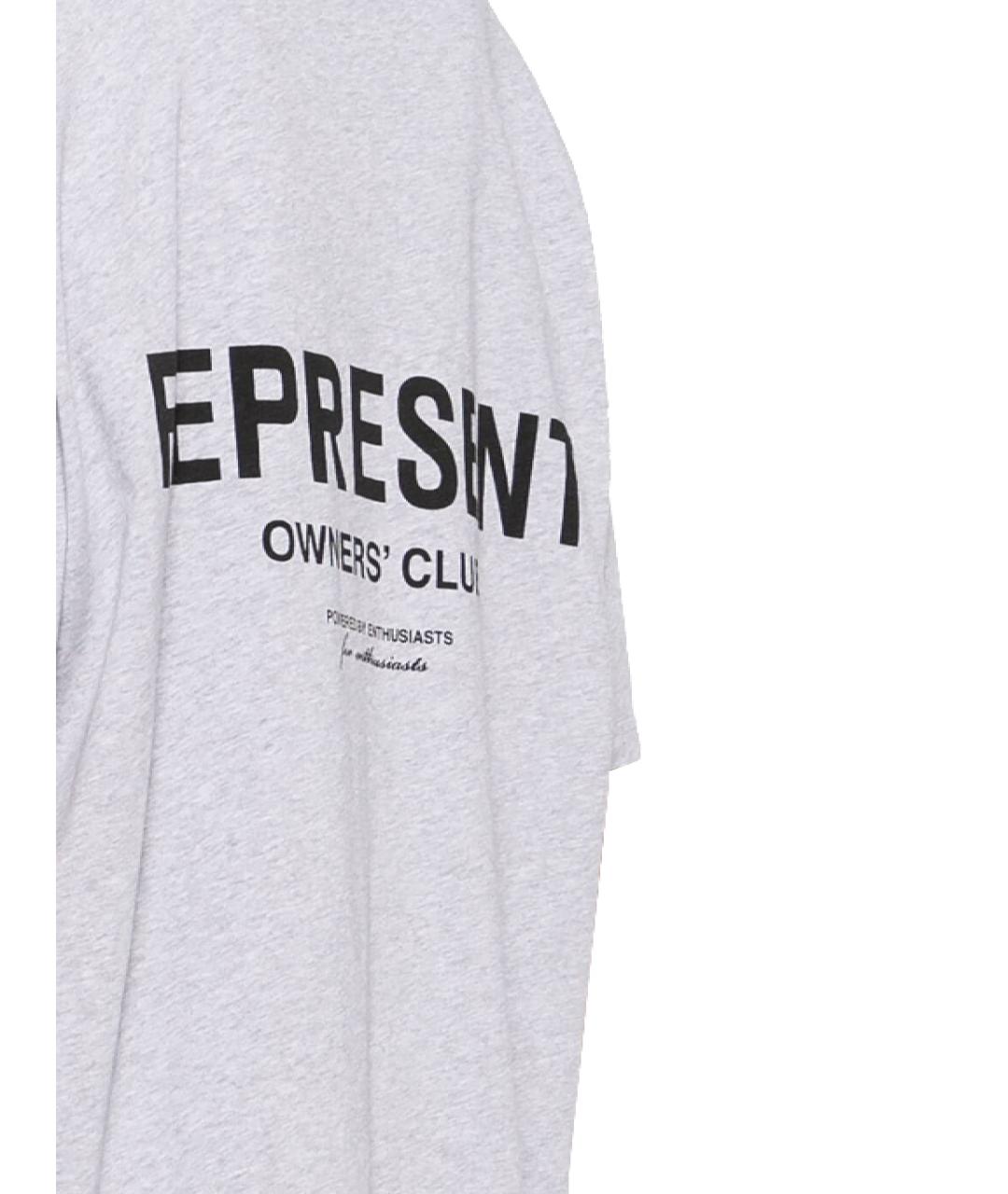 REPRESENT Серая хлопковая футболка, фото 3