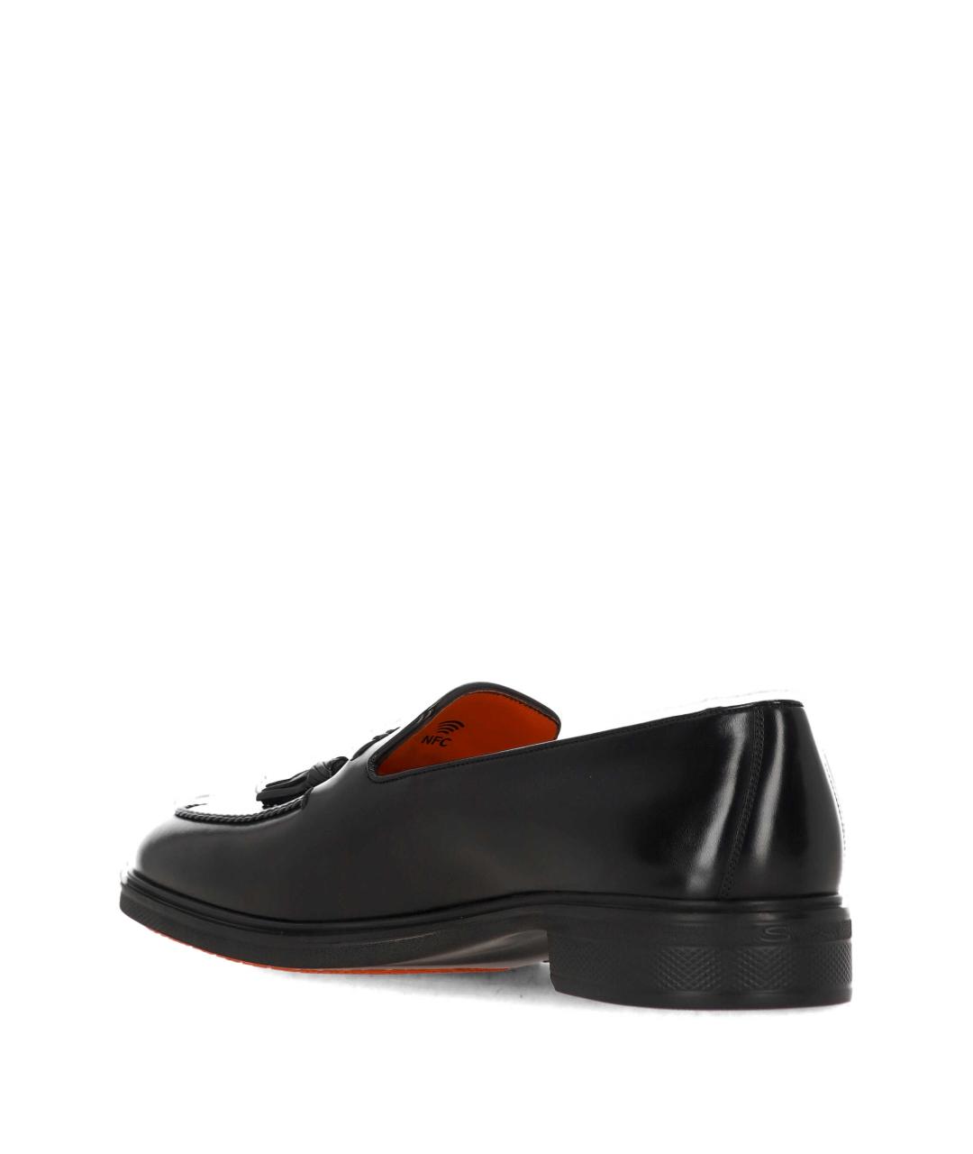 SANTONI Черные кожаные лоферы, фото 3