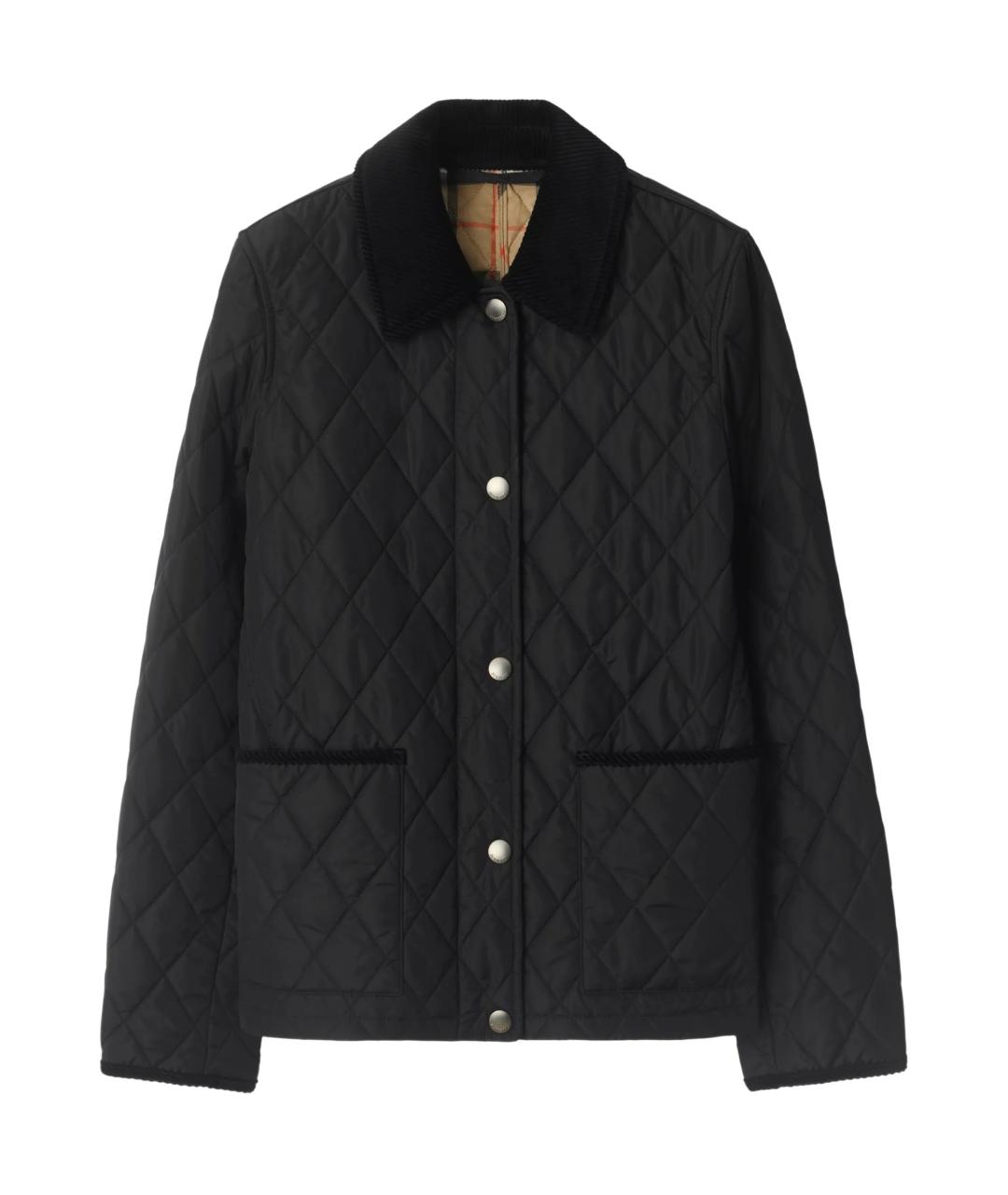 BURBERRY Черная полиамидовая куртка, фото 1