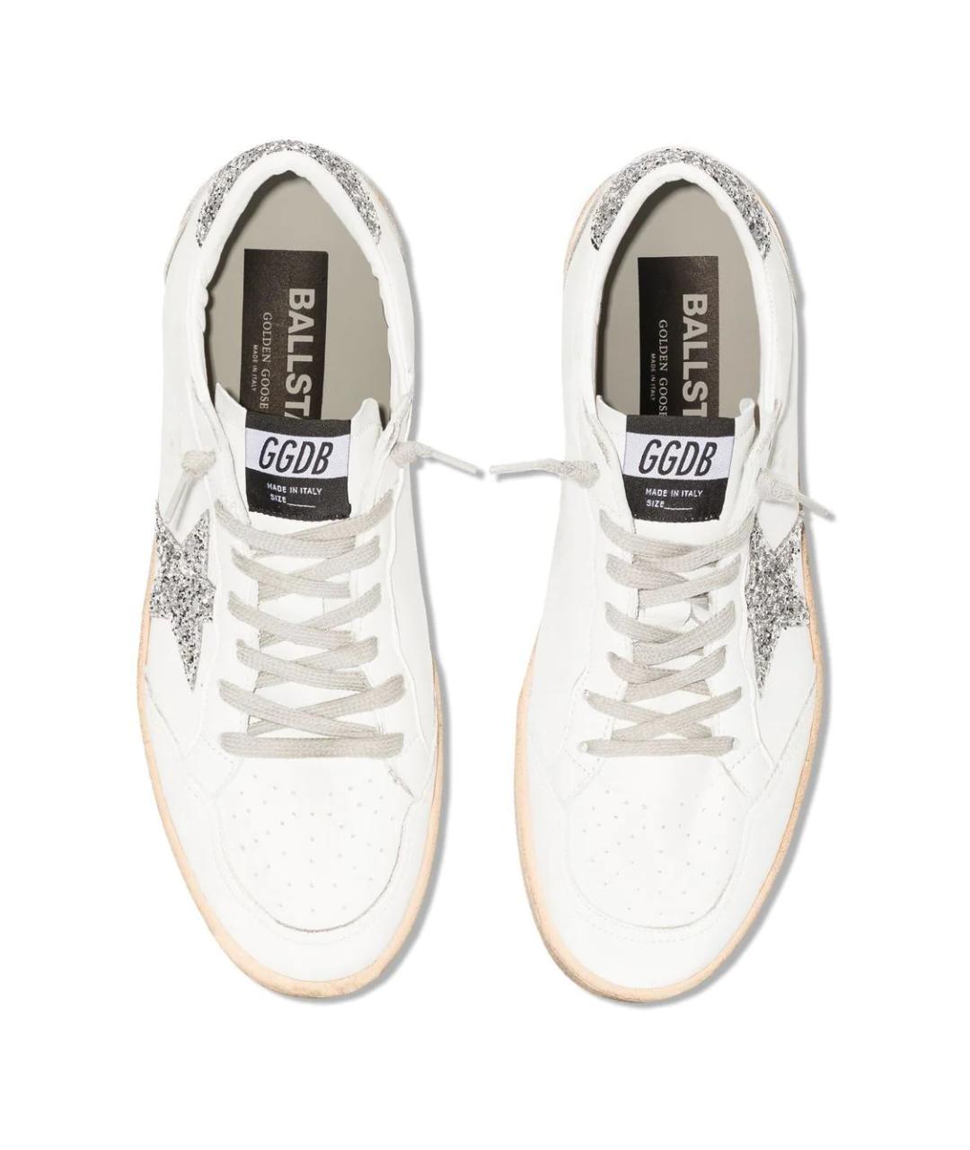 GOLDEN GOOSE Белые кожаные кеды, фото 3