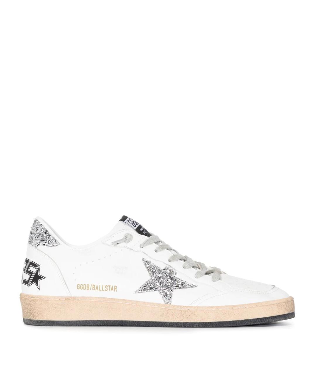 GOLDEN GOOSE Белые кожаные кеды, фото 1