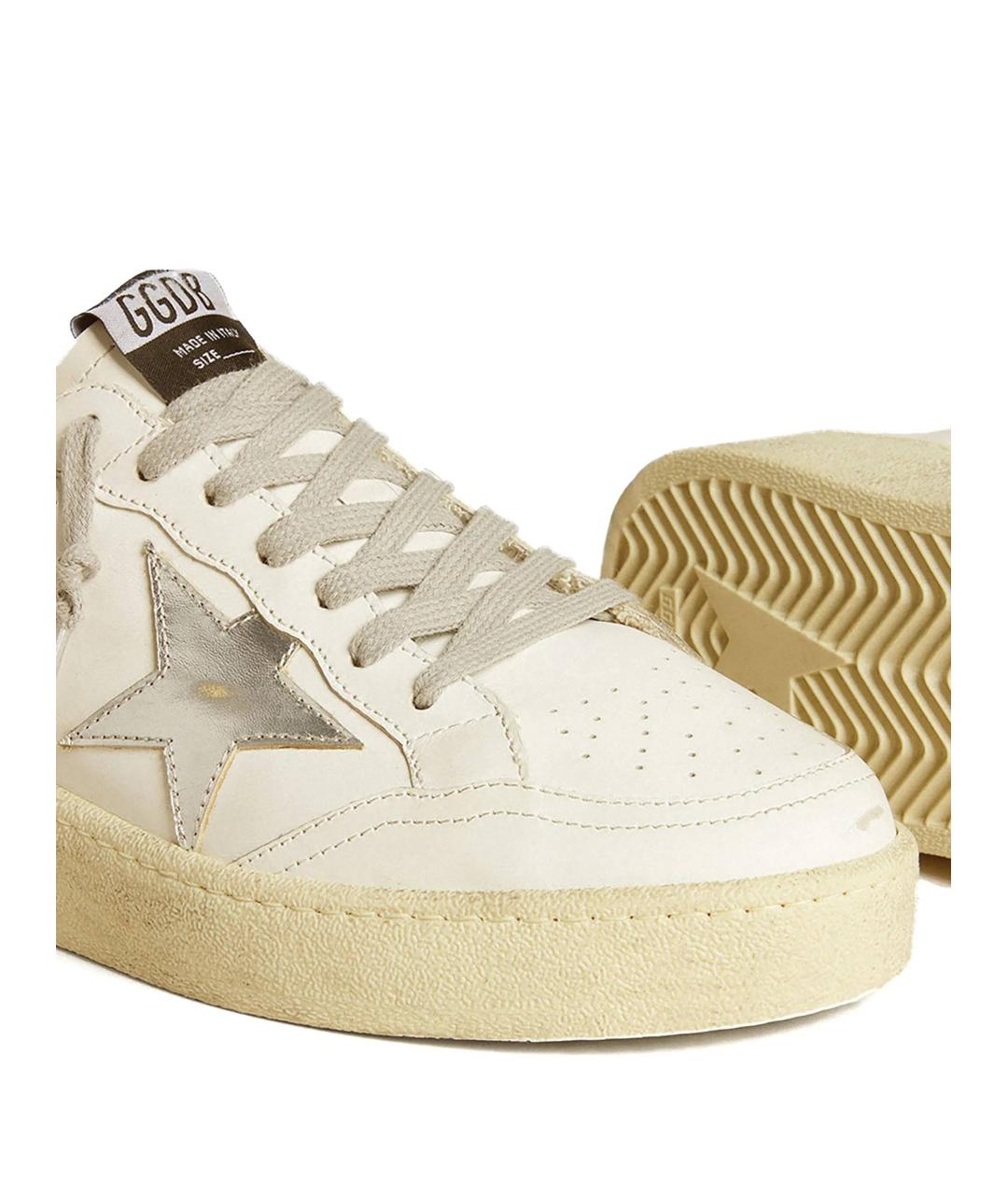 GOLDEN GOOSE Белые кожаные кроссовки, фото 4