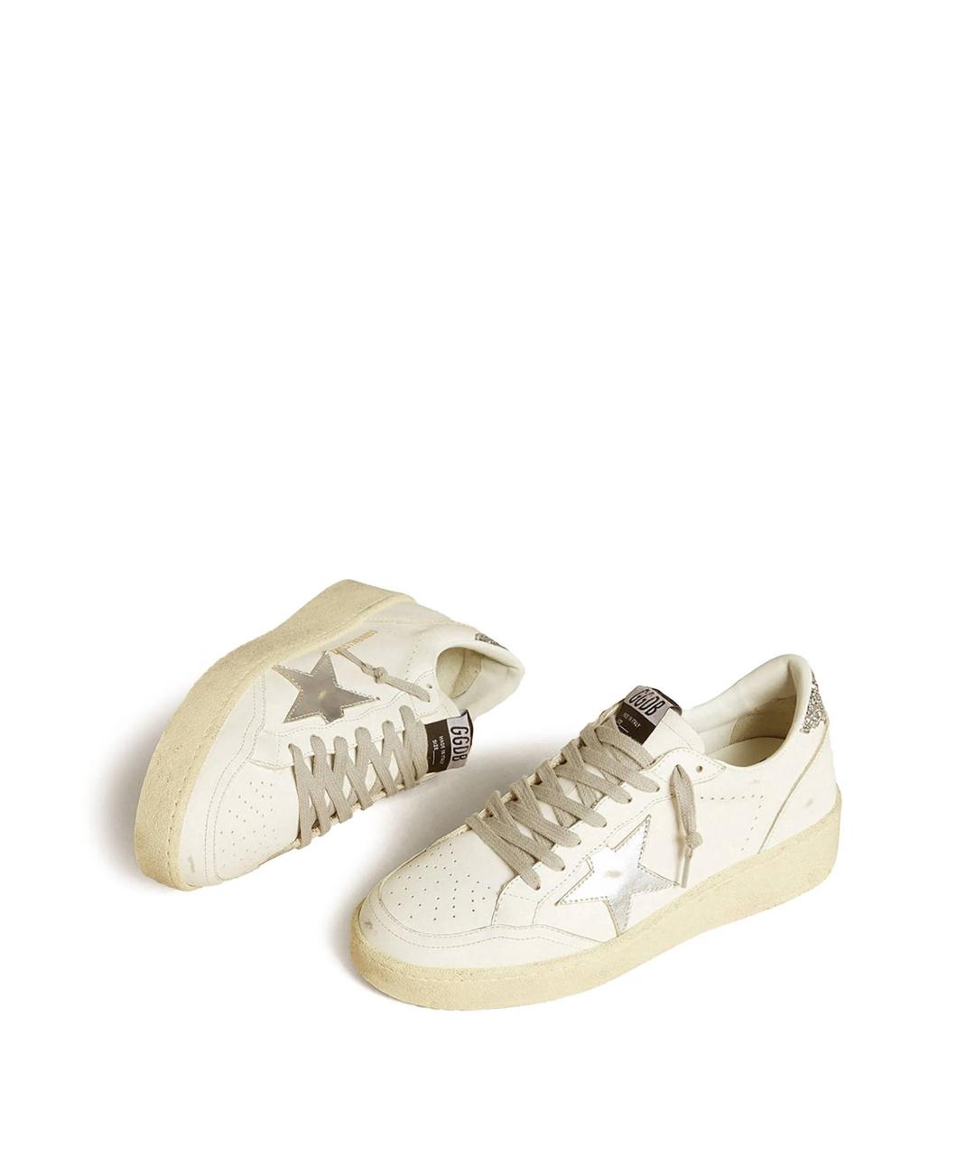 GOLDEN GOOSE Белые кожаные кроссовки, фото 2