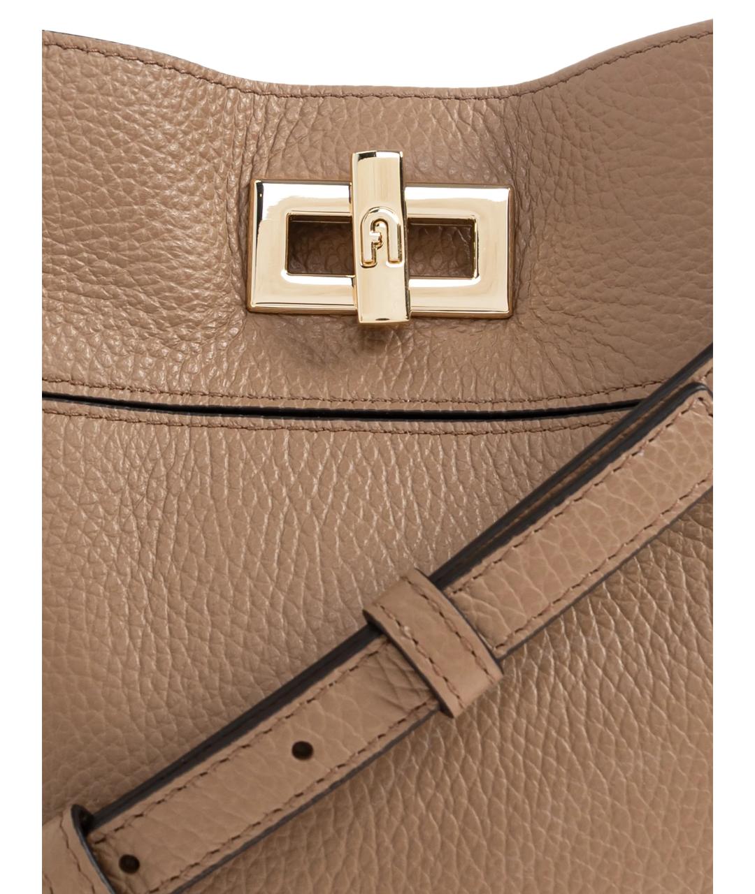 FURLA Коричневая кожаная сумка тоут, фото 4