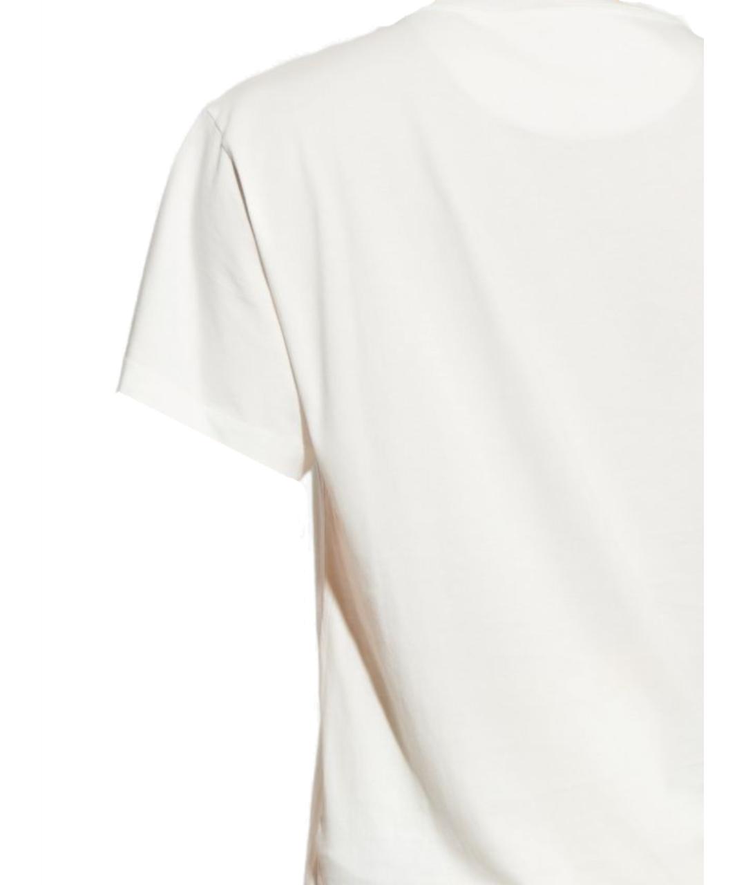 JIL SANDER Белая хлопковая футболка, фото 2