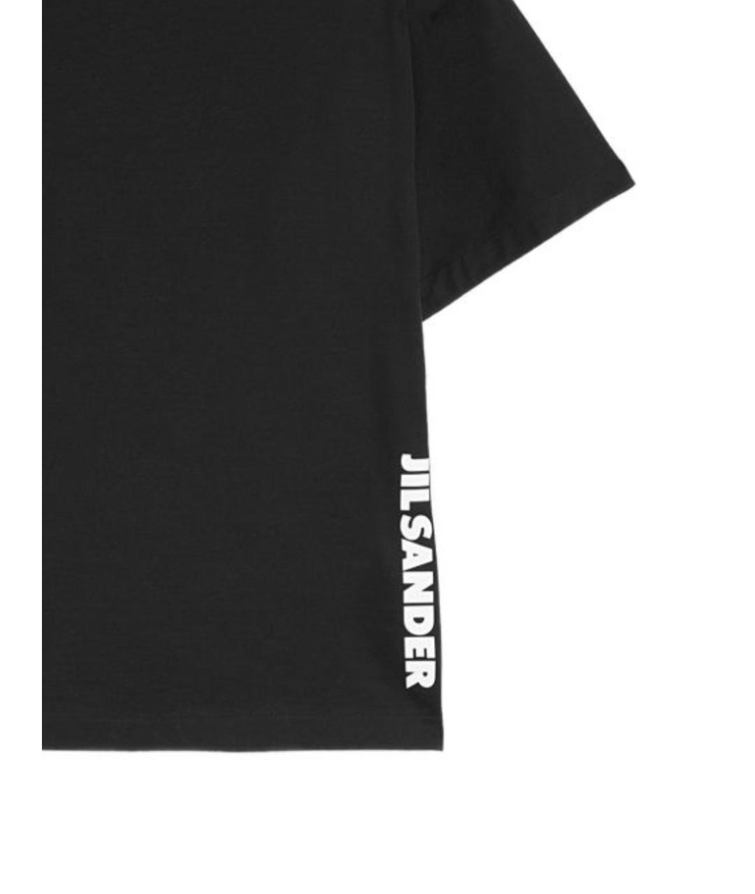 JIL SANDER Черная хлопковая футболка, фото 3