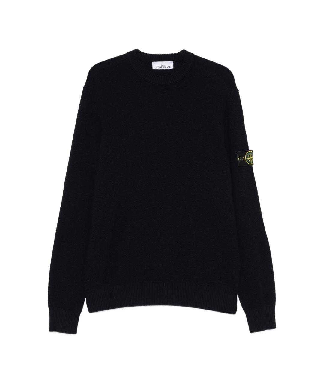 STONE ISLAND Черный шерстяной джемпер / свитер, фото 1