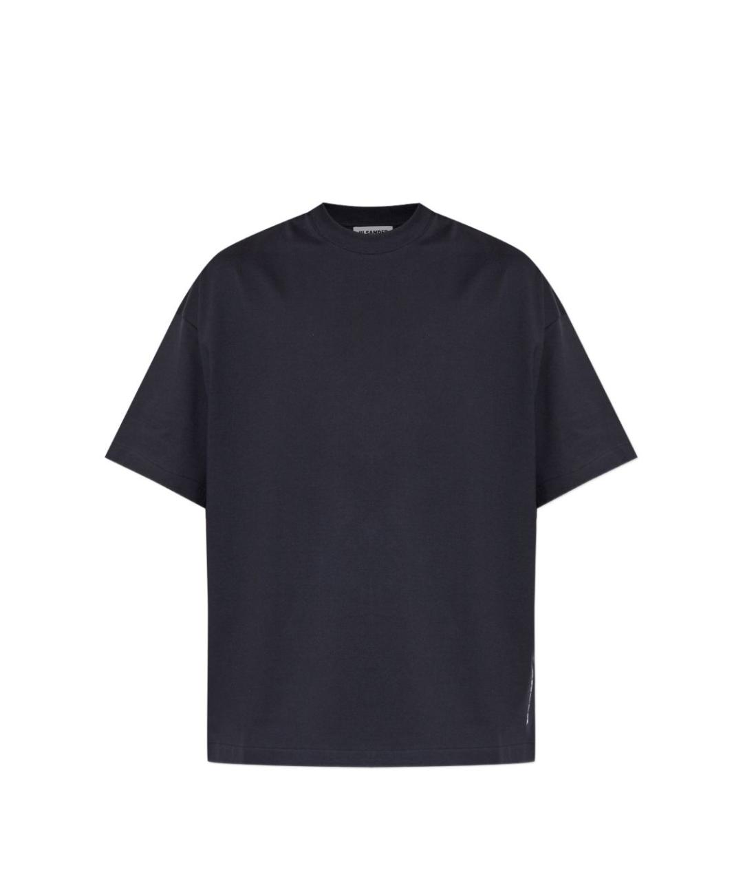 JIL SANDER Черная хлопковая футболка, фото 1
