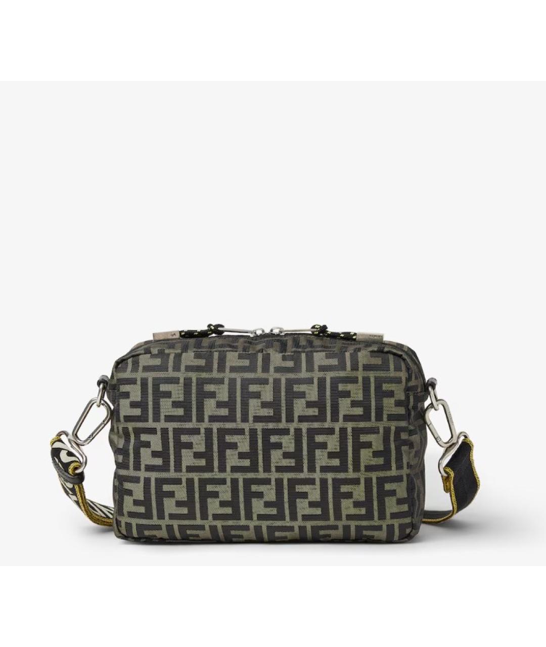 FENDI Коричневая тканевая сумка на плечо, фото 3
